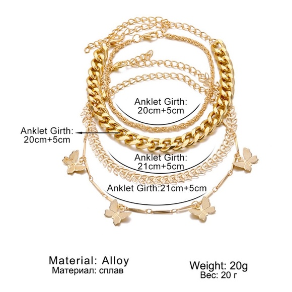 **KEZIAH* 4-Pc Gold Butterfly Fashion Bracelet Set - Picture 6 of 6